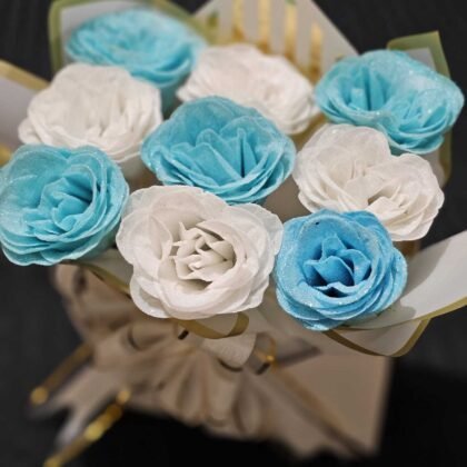 9 Tiffany Blue & Snow White Envelope Rose Box