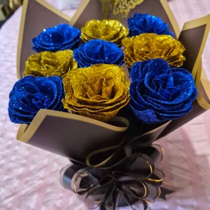 9 Royal Blue & Gold Butterfly Box
