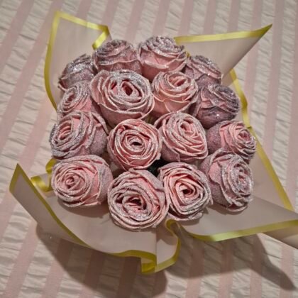 16 Dusty Pink Rose Bouquet