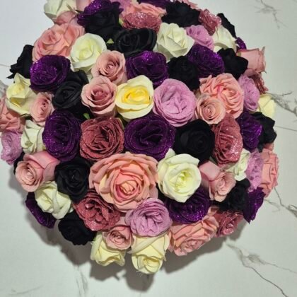 Large half Glittered Table Centrepiece