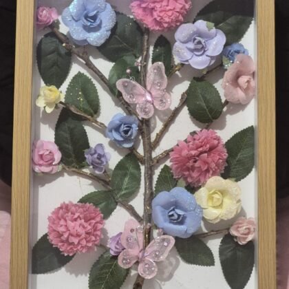 Glittered Mini Rosette Shadowbox