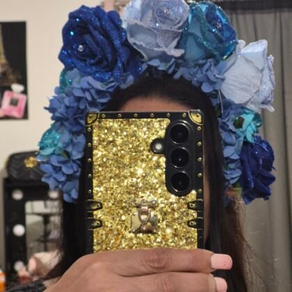 Glittered Rose Headband
